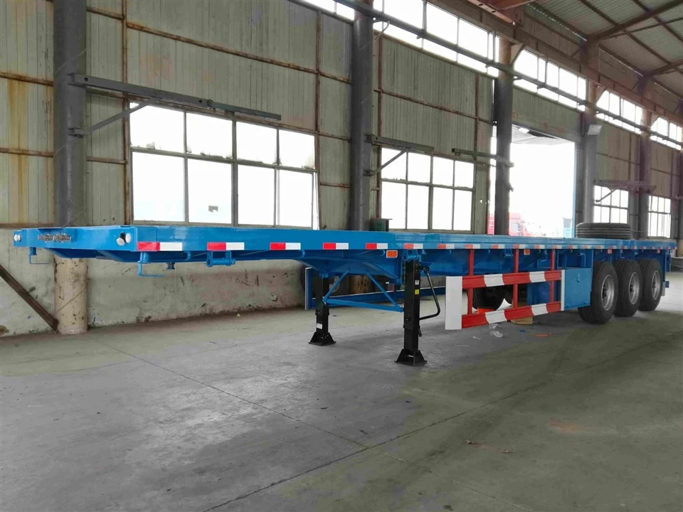 3-Axle Heavy duty flated semi trailer (5)